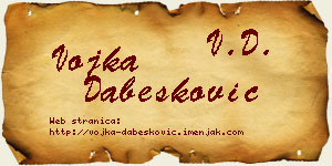 Vojka Dabesković vizit kartica